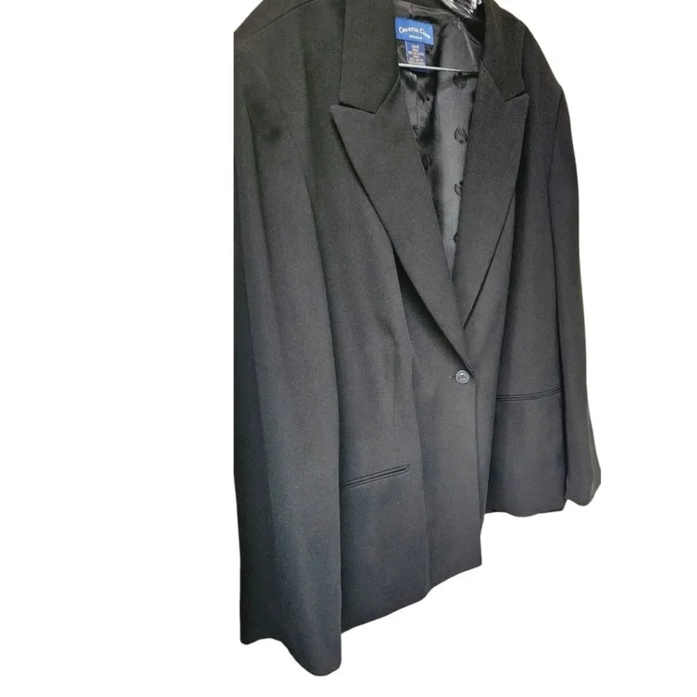 Charter Club 3X Black Blazer Bar III Pants Coordinated Suit Set - Picture 7 of 16